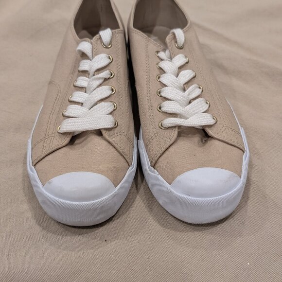 Polo Ralph Lauren Canvas Beige Beachy Sneakers - Women's sz 7.5 - Picture 3 of 12